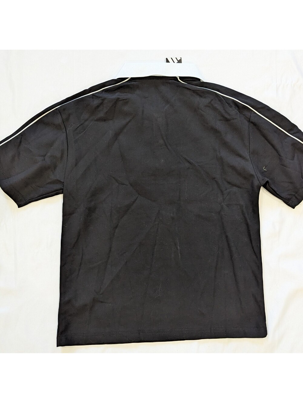 Adidas U Polo Tee Womens S Black White Collegiate Blokecore KW8117 - Picture 3 of 8